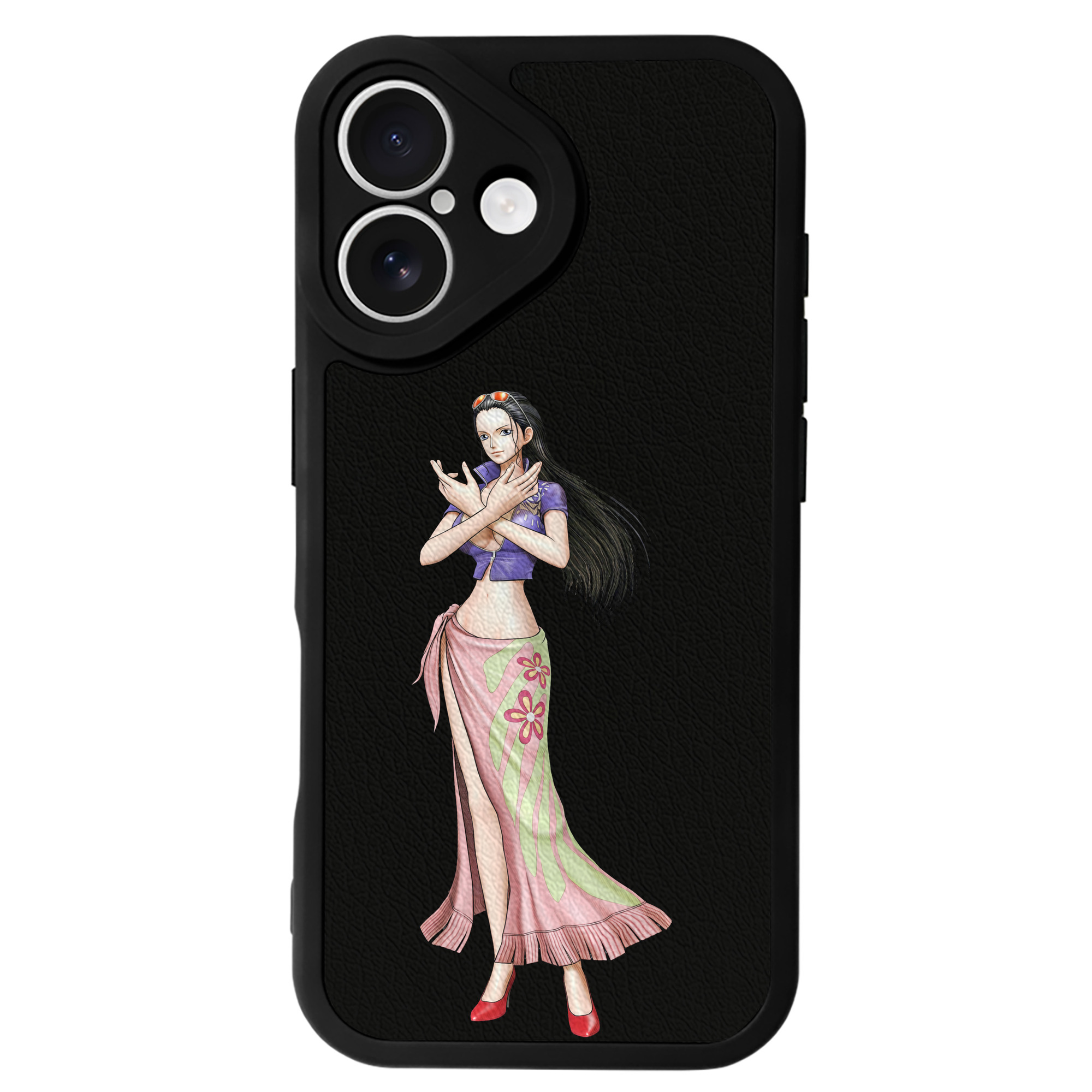 （画像用） ワンピース ニコ・ロビン ONE PIECE Nico Robin 【iPhone 16シリーズ対応】シリコンスマホケース（レザー調） 材質：シリコン